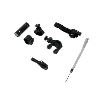 Diamond Audio D500 motorsport series camera accessories including mounts, straps, and cables.