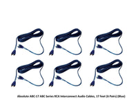 Thumbnail for Absolute ABC-17 ABC Series RCA Interconnect Audio Cables 17 Feet 6 Pair (Blue)