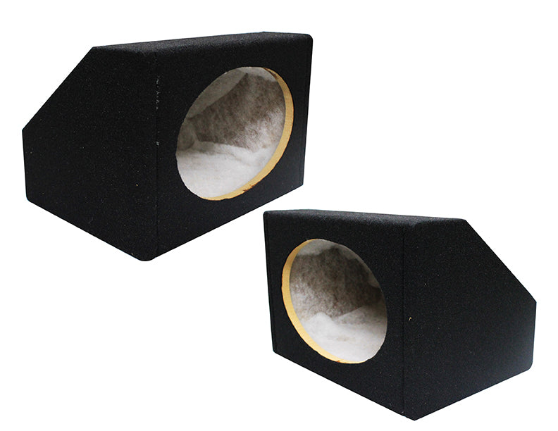 Absolute 6 1/2" Angled/Wedge Single Speaker Enclosure box pair 6.5" speaker box