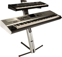 Thumbnail for Ultimate Support AX-48 PRO SILVER Series Two-tier Portable Column Keyboard Stand