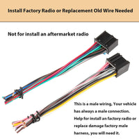 Thumbnail for XP Audio Factory Stock OE Radio Stereo Wire Harness Adapter Replace Compatible with GM GMC Chevrolet Pontiac Buick 2006-2017 Original Male Plug Not for Add Aftermarket Radio