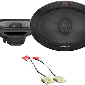 Alpine R2-S69 600W 6x9" Speakers 72-1002 Harness Fit 1984-02 Jeep Dodge Cherokee Vehicles