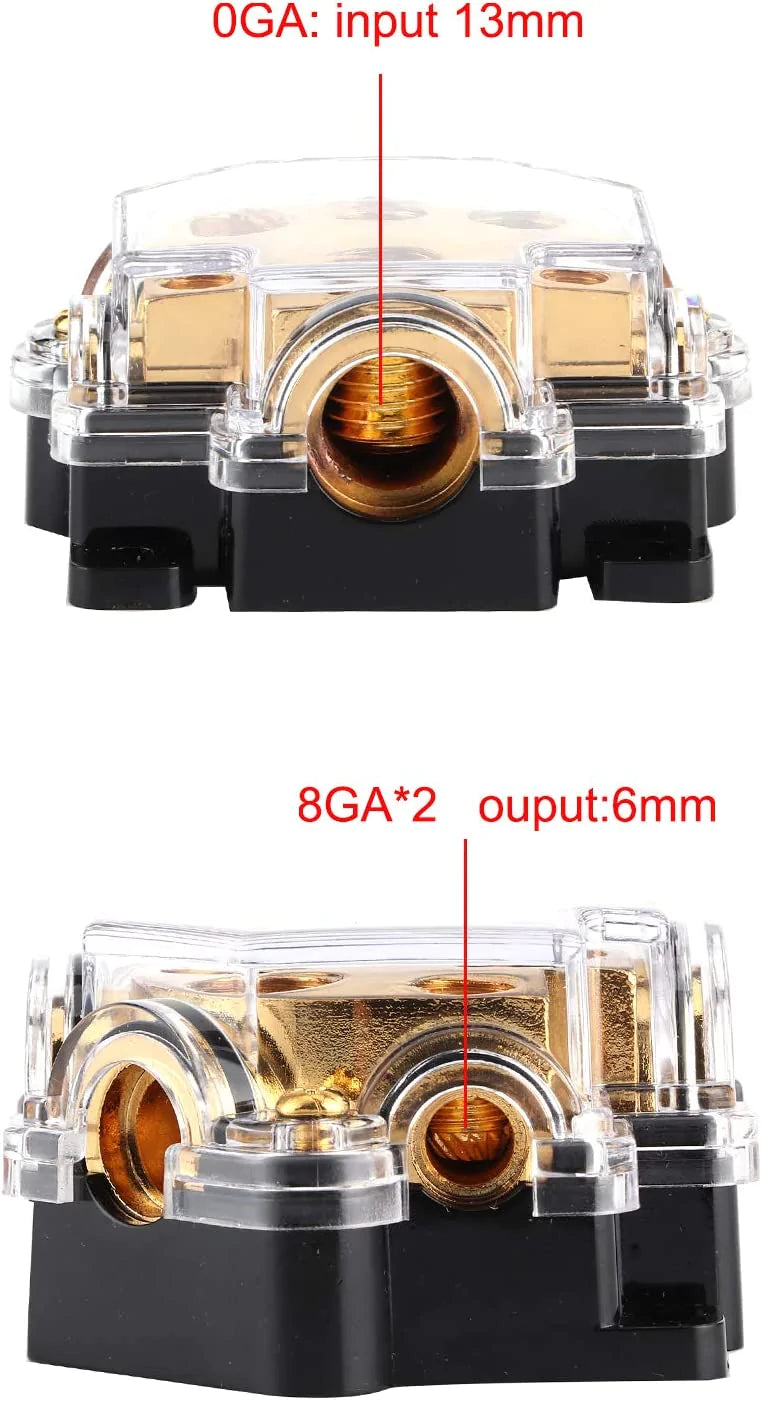 2 Absolute PD-150G 0-2-4 Gauge 1 in 5 Ways Out Power Splitter Distribution Block