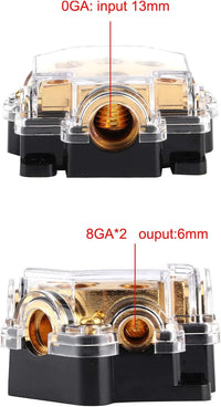 Thumbnail for 2 Absolute PD-150G 0-2-4 Gauge 1 in 5 Ways Out Power Splitter Distribution Block