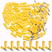 Thumbnail for American Terminal 100Pcs 12-10 AWG of Yellow Insulated Female Male Bullet Connector Quick Splice Wire Terminals Wire Crimp Connectors