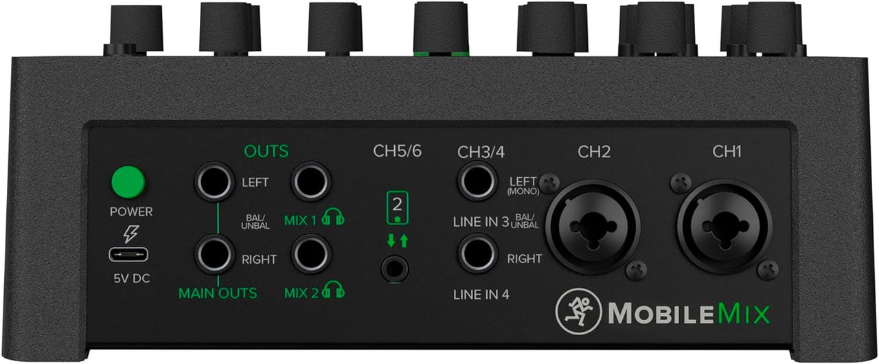 Mackie MobileMix 8-Channel USB-Powerable Mixer for Streaming and Recording with Smartphones and DSLR Cameras, Live Streaming with Instruments, Microphones, Bluetooth