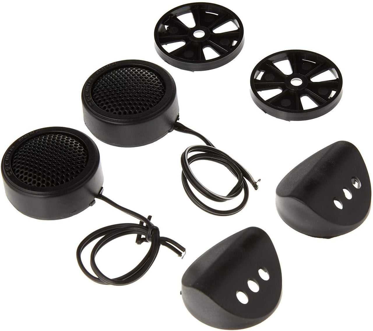 Absolute TW500 Mini Car Tweeter Kit 500 Watts of Power, High-Frequency Silk Dome Tweeters - 1.5" High Fidelity, Efficiency and Performance Audio System 4 ohm, Dual Mounting, Surface or Angle, Black