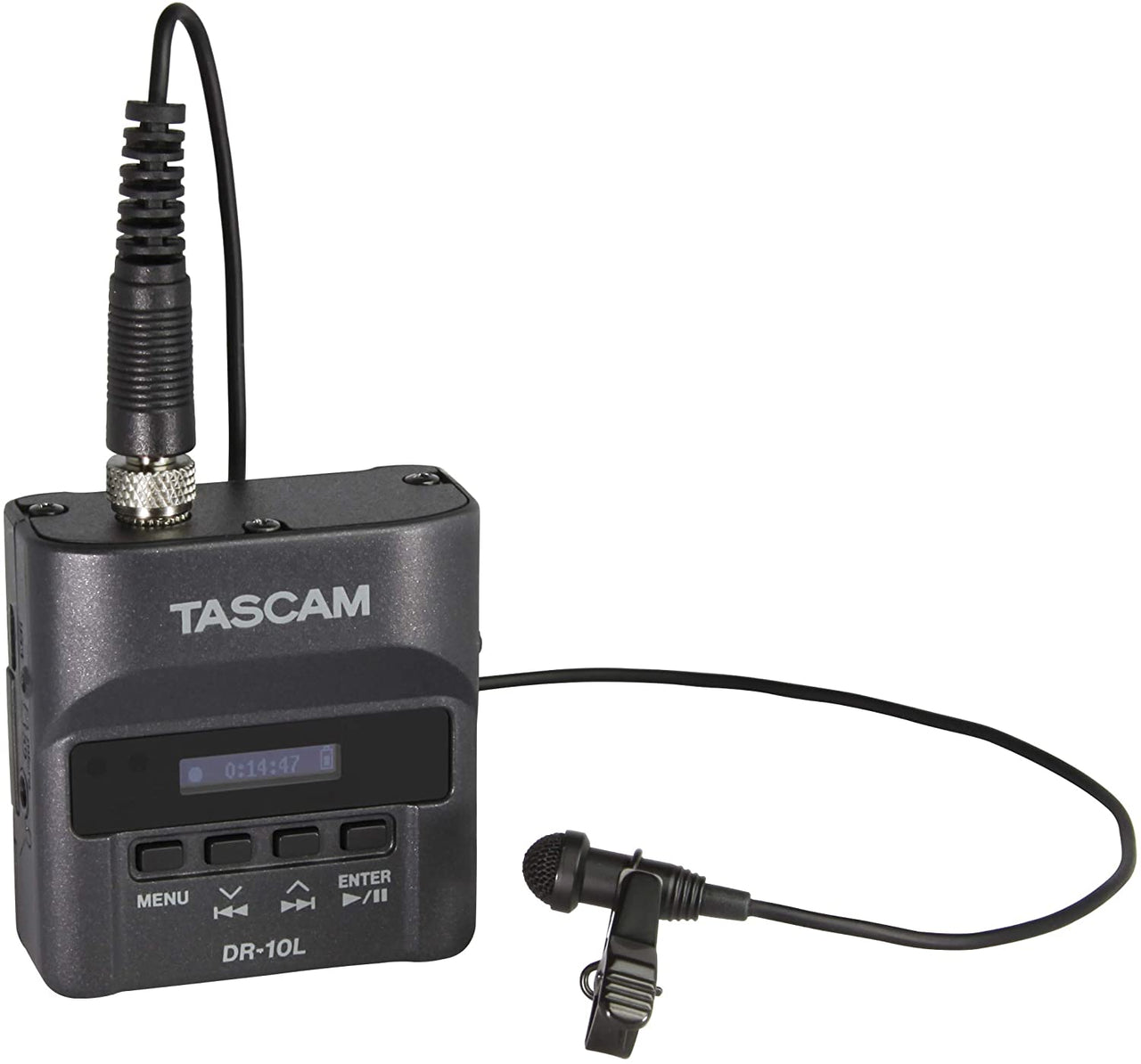 Tascam DR-10L Digital Audio Recorder with Lavalier Mic - Black