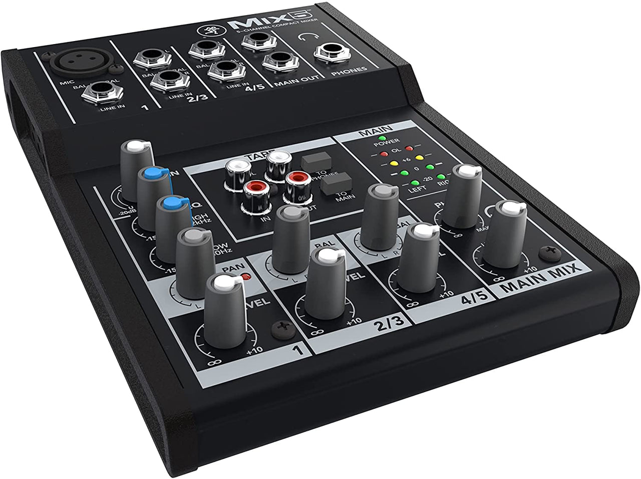 Mackie Mix5 Mix Series, 5-Channel Compact Mixer with Studio-Level Audio Quality