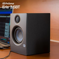 Thumbnail for PreSonus Eris 3.5BT Bluetooth Studio Monitors, Pair — Powered, Active Monitor Speakers for Desktop, Turntable, Record Player, Bookshelf, DJ Speakers
