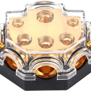 2 Absolute PD-150G 0-2-4 Gauge 1 in 5 Ways Out Power Splitter Distribution Block