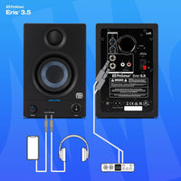 Thumbnail for PreSonus Eris 3.5 Studio Monitors, Pair — Powered, Active Monitor Speakers for Near Field Music Production, Desktop Computer, Hi-Fi Audio