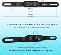 Thumbnail for Absolute CAM600 Universal Rear View Backup Camera License Plate Mount Night Vision