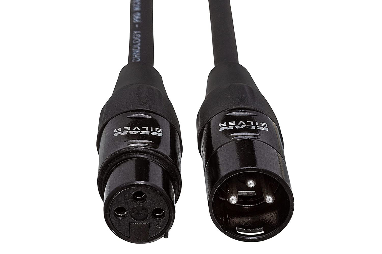 HOSA HMIC Pro Microphone Cables REAN XLR3F to XLRM - (50 Feet) (Black)