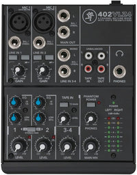 Thumbnail for Mackie 402VLZ4 4-Channel High-Performance VLZ4 Series Phantom Powered Analog Mixing Station, 402VLZ4 with 2 Onyx Mic Preamps and 1 Stereo Channel