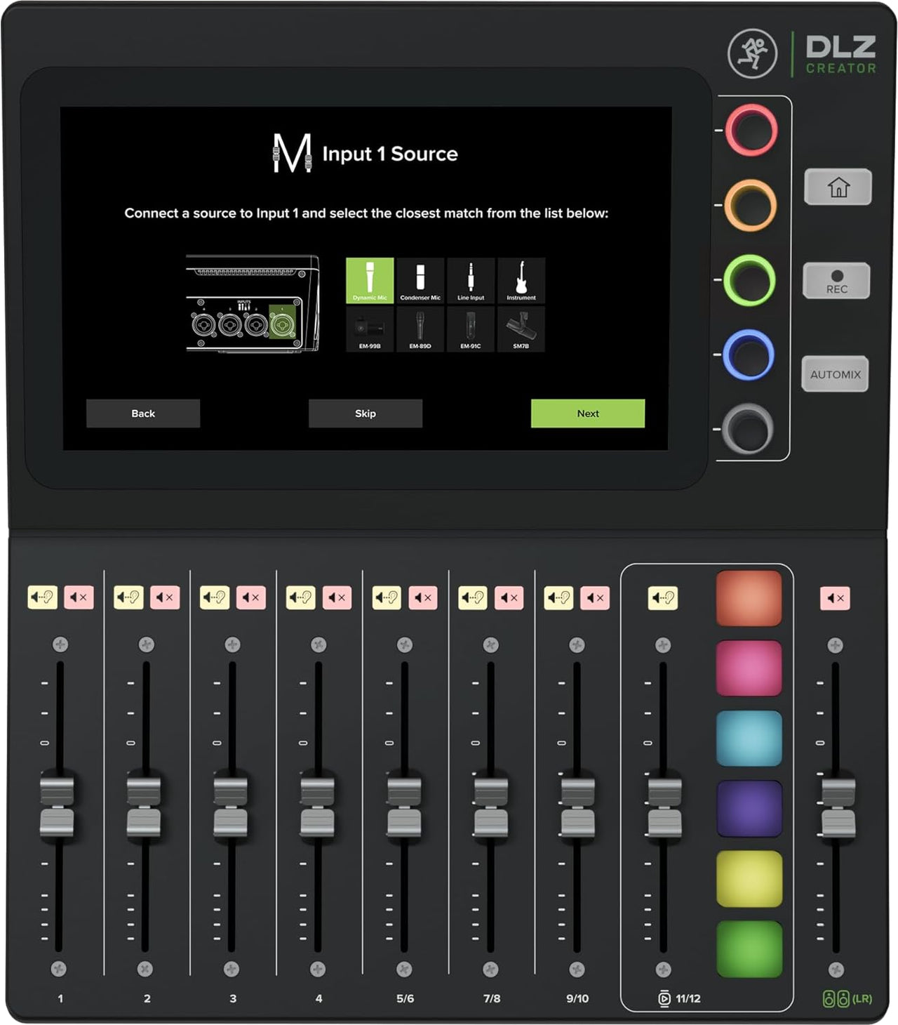 Mackie DLZ Creator Adaptive Digital Mixer for Podcasting, Streaming and YouTube with User Modes, Mix Agent Technology, Auto Mix, Onyx80 Mic Preamps