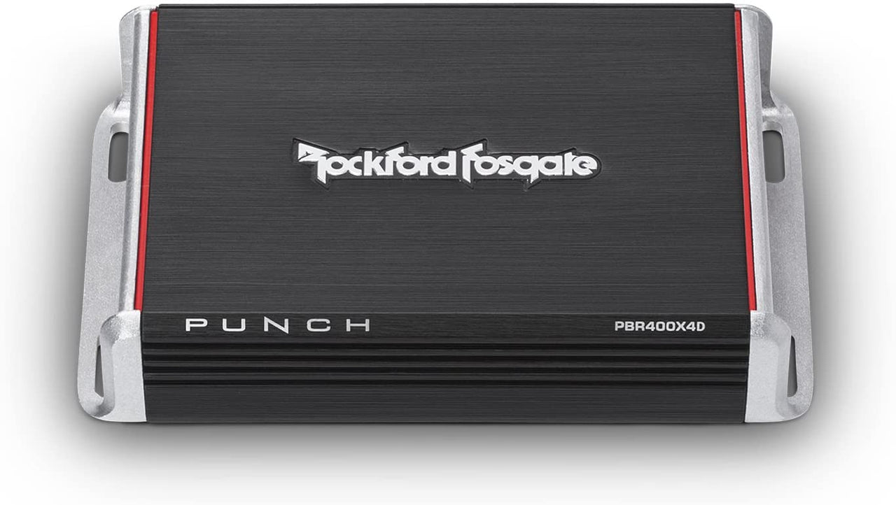 Rockford Fosgate PBR400X4D Compact 400W 4 Channel Punch Series Class D Amplifier