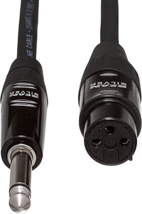 Thumbnail for Hosa HMIC-010HZ Pro Microphone Cable, REAN XLR3F to 1/4 in TS, 10 ft