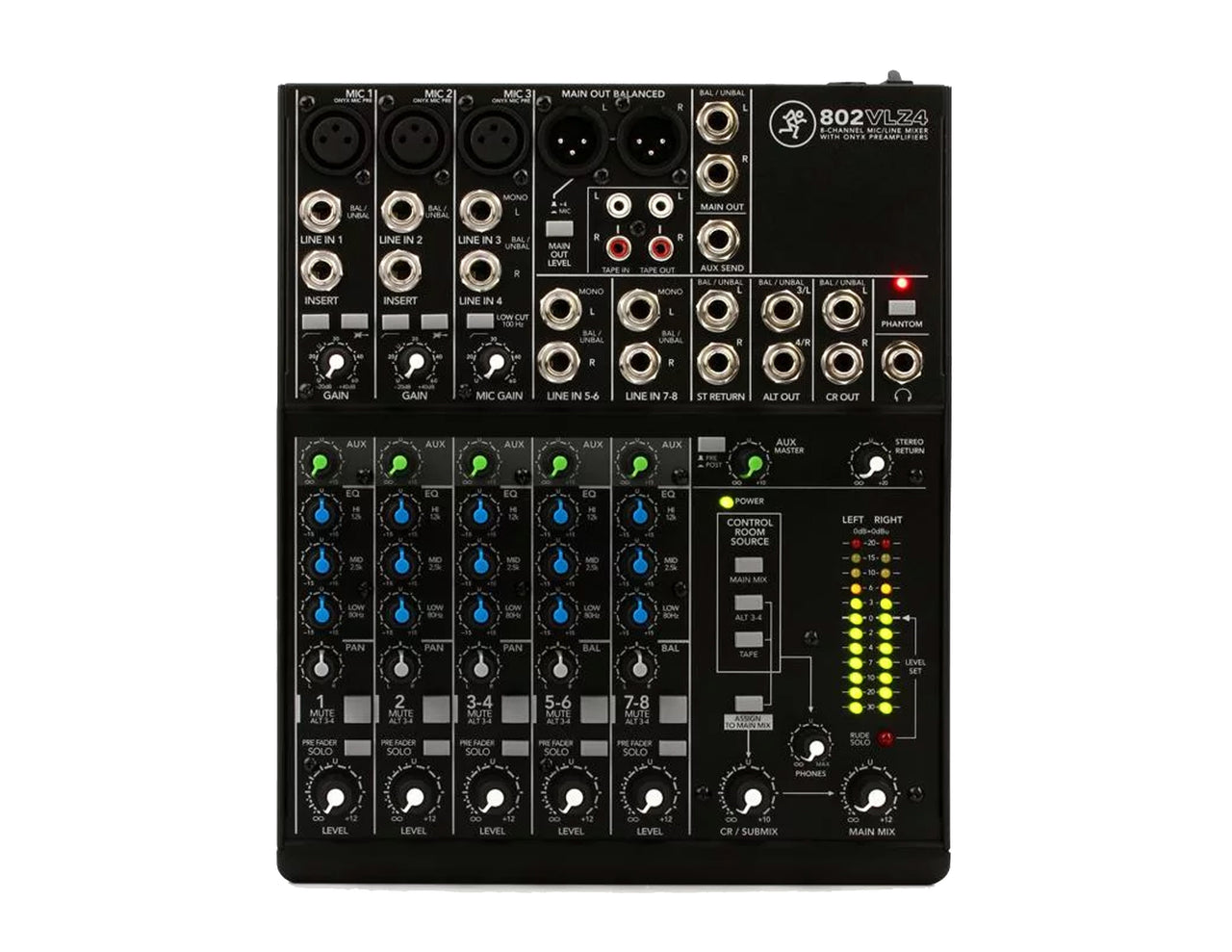 Mackie 802VLZ4, 8-channel Ultra Compact Mixer with High Quality Onyx Preamps