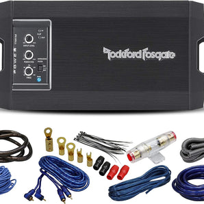 Power T750X1bd 750W Power Series Ultra Compact Class-BD Monoblock Amplifier + Absolute 4 Gauge Amplifier Installation Wiring Kit