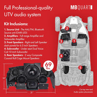 Thumbnail for MB Quart MBQX-STG5-1 X3 Radio, Speakers, Rear Cans, Sub, Amps,Black