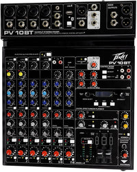 Thumbnail for Peavey PV10BT Pro Audio Mixer,4 mic In,Bluetooth/USB,Compressor/Effects Bundle with Peavey PV 20' XLR Female to Male Low Z Mic Cable