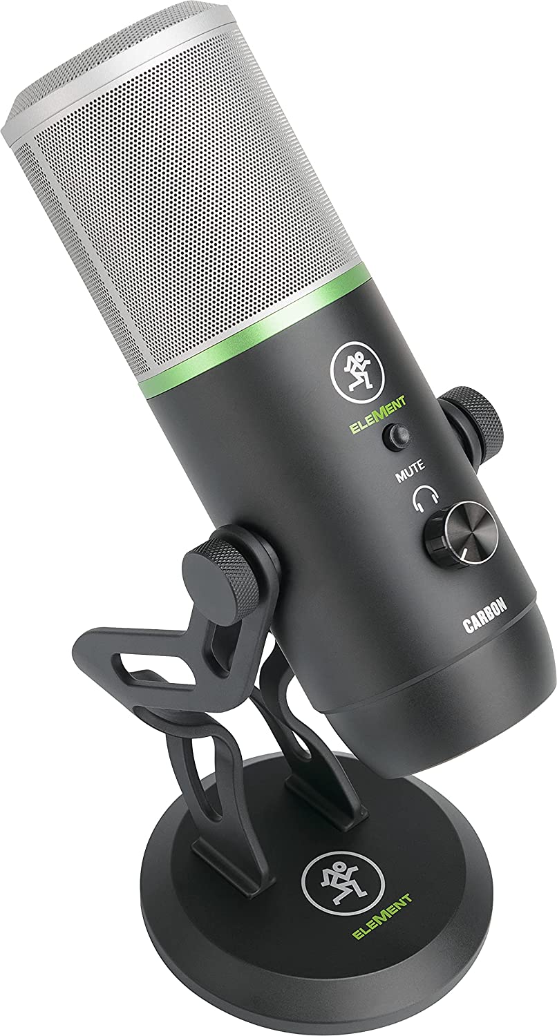 Mackie Carbon Premium USB Condenser Microphone for Content Creation, Live Streaming and Mobile Recording