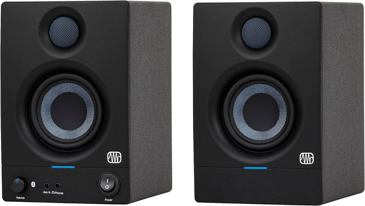 PreSonus Eris 3.5BT Bluetooth Studio Monitors, Pair — Powered, Active Monitor Speakers for Desktop, Turntable, Record Player, Bookshelf, DJ Speakers