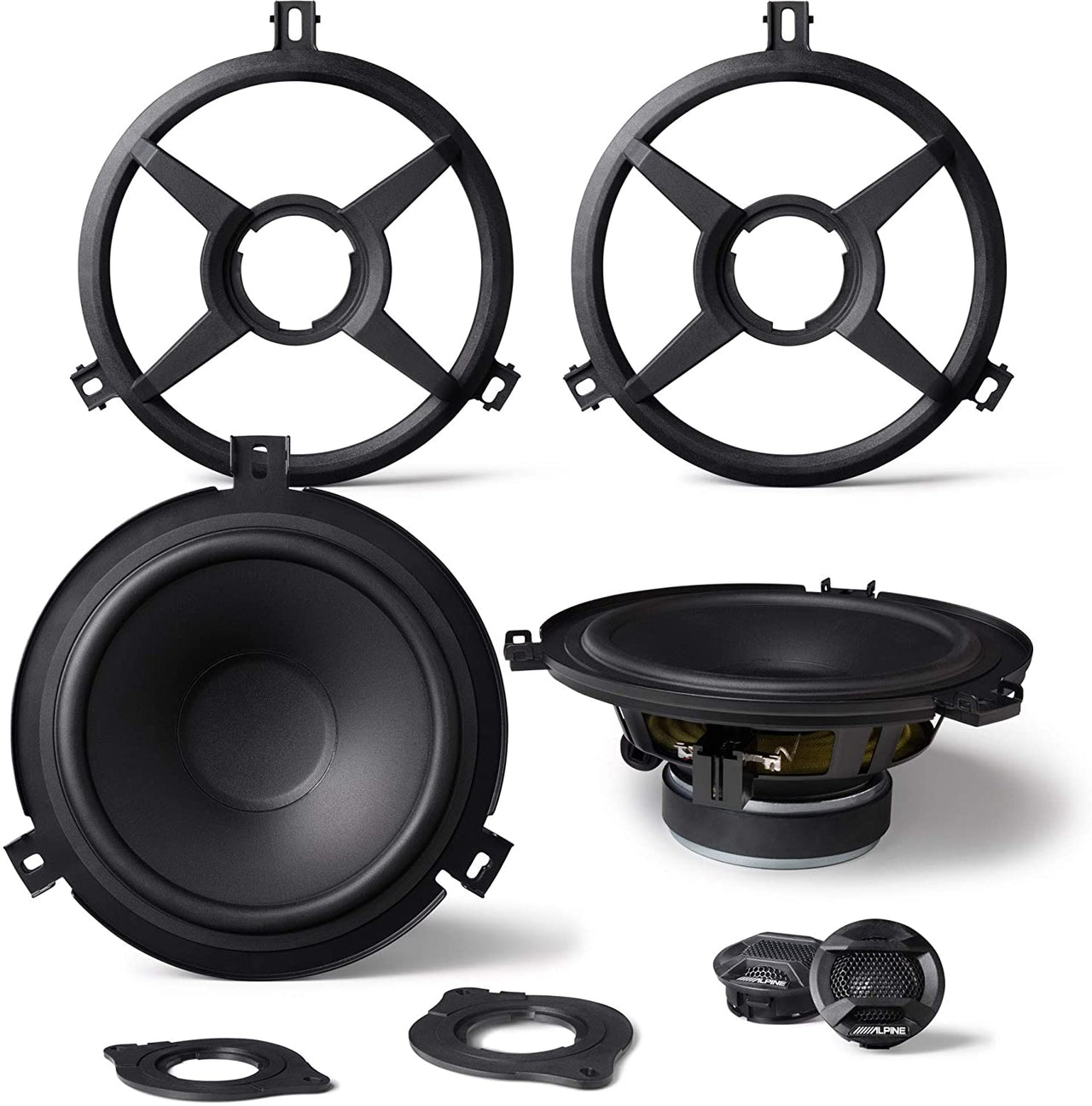 Alpine SPV-65X-WRA<br>225W Max (75W RMS) 6-1/2" 2-Way Component Speaker System for Select Jeep Wrangler Vehicles