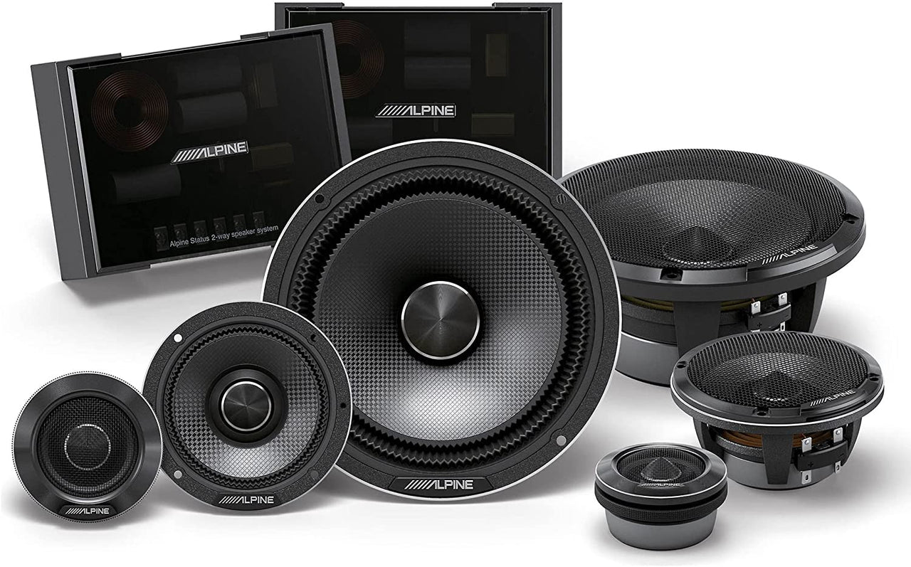 Alpine Status HDZ-653S 600W Hi-Res 6-1/2" (16.5cm) 3-Way Component Speaker Set