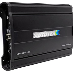 AUTOTEK MM-4020.1D 4000W Max 1-ohm Stable Monoblock Amplifier w/ Bass Knob Included