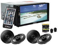 Thumbnail for Absolute DD-3000ABT 7-Inch Double Din Multimedia DVD Player Receiver With 2 Pair Pioneer TS-G1645R 6.5 Speakers And Free Absolute TW600 Tweeter