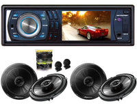 Thumbnail for Absolute DMR-380BTAD 3.5-Inch In-Dash Single Din Receiver With 2 Pairs Of Pioneer TS-G1645R 6.5 Speakers And Free Absolute TW600 Tweeter