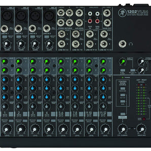 Mackie 1202VLZ4 12-channel Mixer with Ultra-wide 60dB gain range and Onyx Mic Preamps