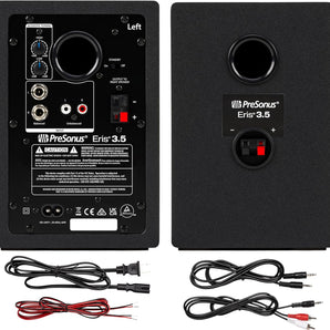 PreSonus Eris 3.5 Studio Monitors Pair Powered Active Monitor Speakers for Near Field Music Production, Desktop Computer, Hi-Fi Audio