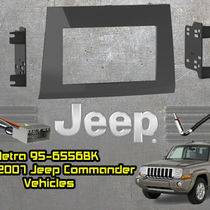 Metra 95-6556G Gray 2006 2007 06 07 JEEP Commander Car Radio Stereo Installation Dash Kit with Metra CHTO-01 Wiring Harness and Metra 40-CR10 Antenna Adapter