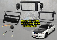 Thumbnail for Metra 95-9310B BMW M3 2001-2006 with 5-Switch Panel Vehicle Double DIN Dash Installation Kit with Metra 70-8590 Wiring Harness and Metra 40-VW10 Antenna Adapter