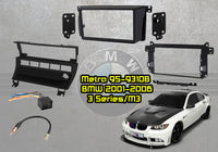 Thumbnail for Metra 95-9310B BMW 99-06 3-Series with 5-Switch Panel Vehicle Double DIN Dash Installation Kit with Metra 70-8590 Wiring Harness and Metra 40-VW10 Antenna Adapter