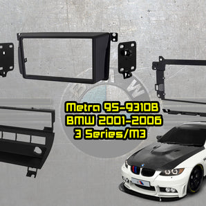 Metra 95-9310B 1999-2006 BMW 3 Series with 5-Switch Panel Vehicle Double DIN Dash Installation Kit