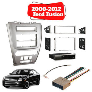 2010-2012 FORD FUSION CAR STEREO RADIO DOUBLE DIN INSTALLATION DASH KIT HARNESS