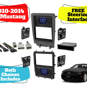 Metra 99-5839CH Charcoal Single/Double DIN Dash Kit for 2010-2014 Ford Mustang