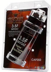 Thumbnail for ABSOLUTE CAP350R 3.5 FARAD POWER CAR CAPACITOR FOR ENERGY STORAGE TO ENHANCE BASS DEMAND FROM AUDIO SYSTEM (RED)