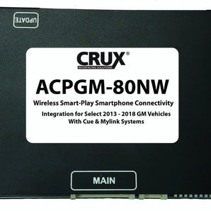Crux ACPGM-80NW Wireless Smart-Play Integration with Multi Camera Inputs for Select 2013-2018 GM Vehicles with CUE & MyLink Systems