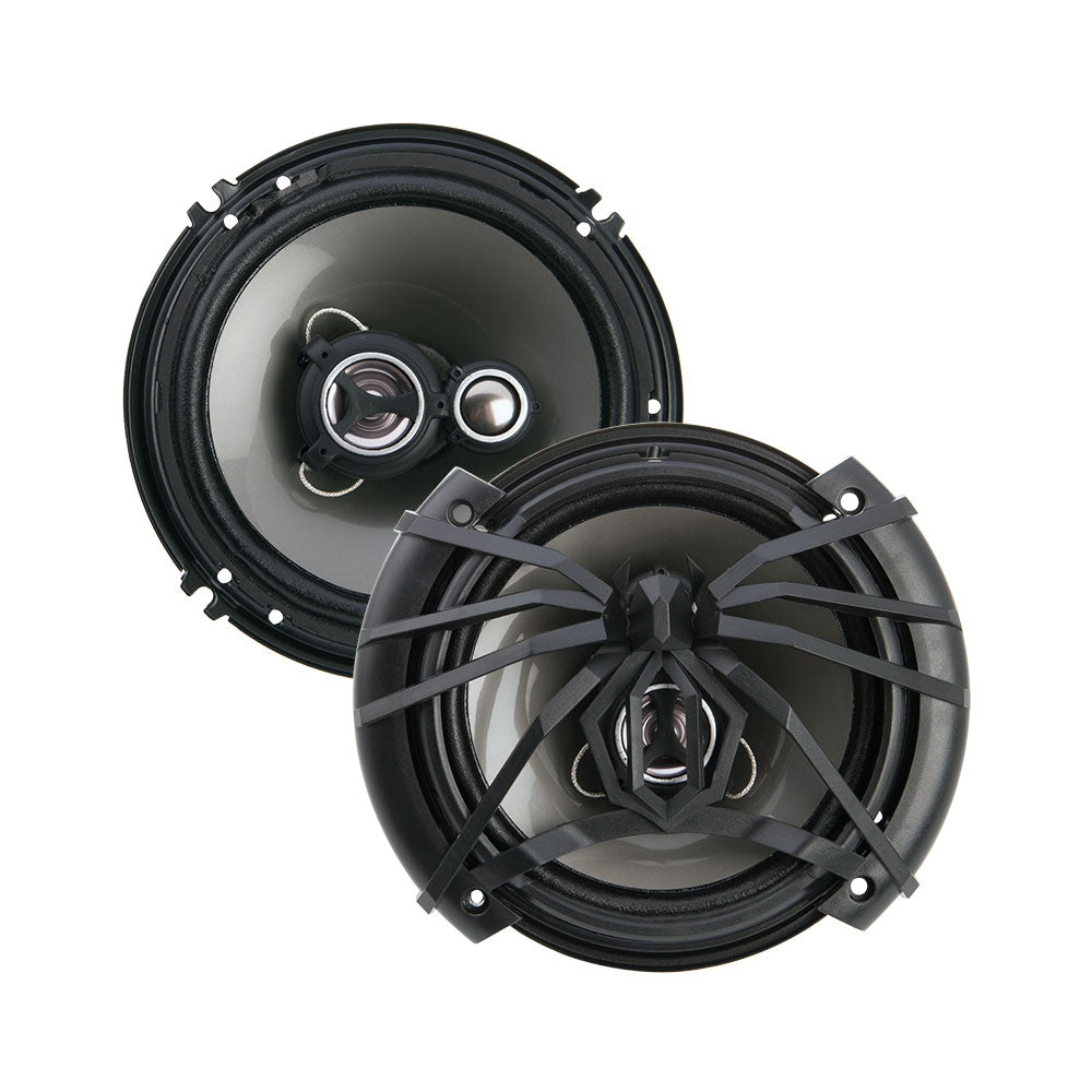 2 Soundstream AF.653 Arachnid Series 6.5″ 3-Way Speaker Pair, w/ Special Speaker Grilles