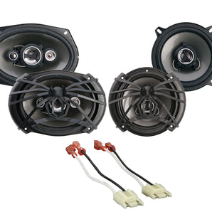 Soundstream Front & Rear Speaker upgrade package Fit 94 -02 Dodge RAM 1500 2500 + 2 Metra 72-1002
