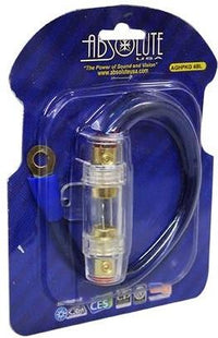 Thumbnail for Absolute AGHPKG4BL 4 Gauge Power Cable and In-Line Fuse Kit (Blue)