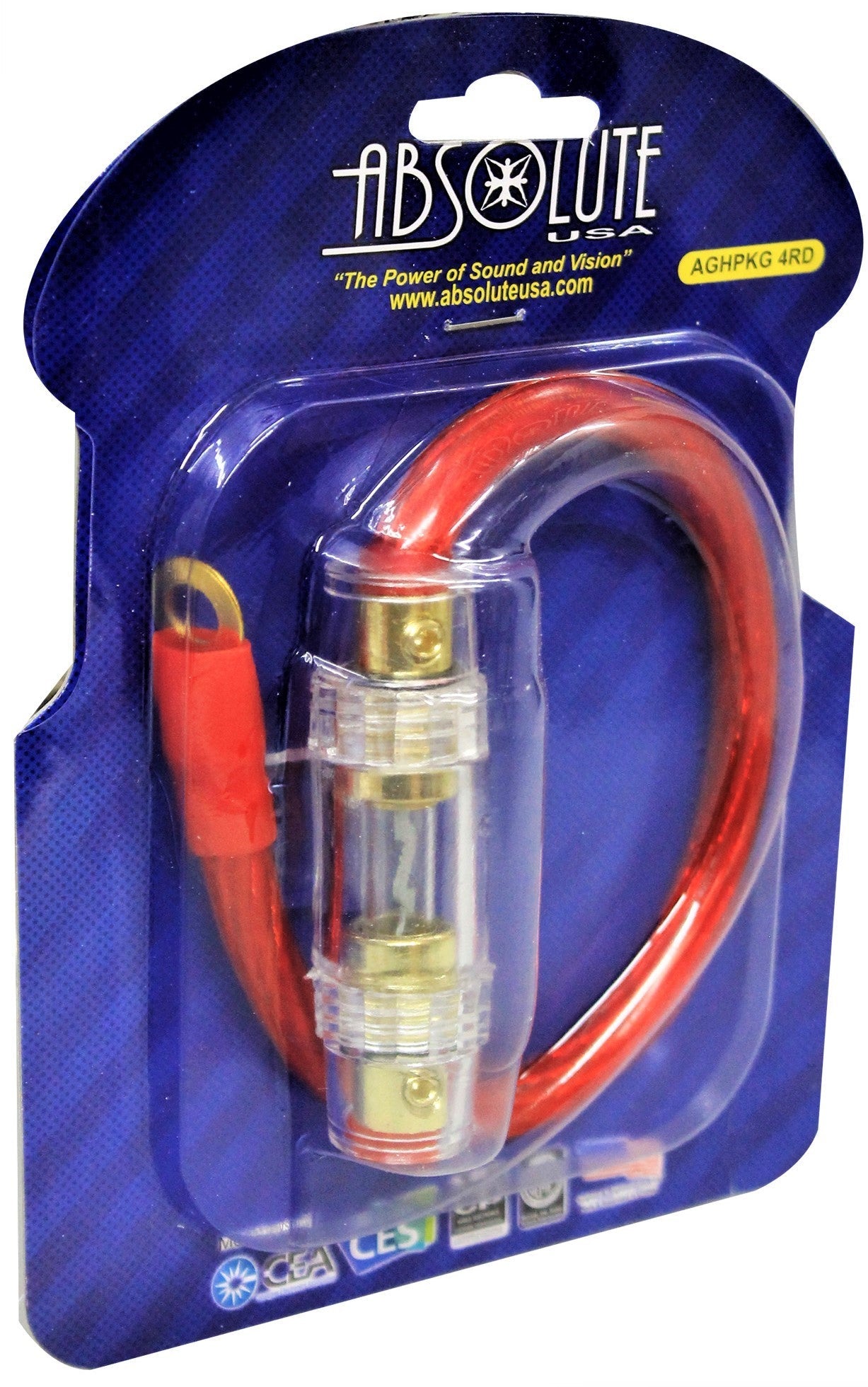 Absolute AGHPKG4 4 Gauge Power Cable and In-Line Fuse Kit