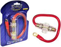 Thumbnail for 4 Gauge Red Power Cable and In-Line Fuse Kit with 60A Fuse and Ring Terminal