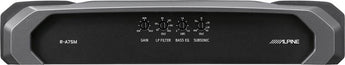 Alpine R-A75M Mono Amplifier, sleek black design, high power output, ideal for car audio systems.