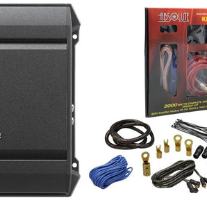 Alpine S2-A60M  Monoblock 600W Class-D Amplifier + 4 Gauge Amplifier Kit